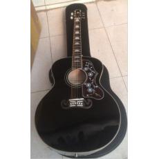 Chibson j200 sj-200 super jumbo j200 acoustic guitar black 